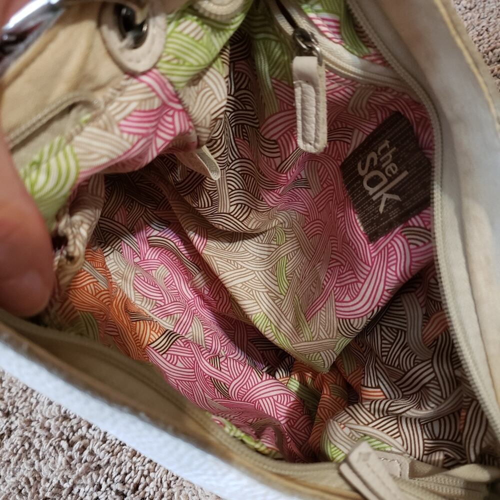 The Sak indio ivory floral leather shoulder bag multi color flower - Picture 8 of 13